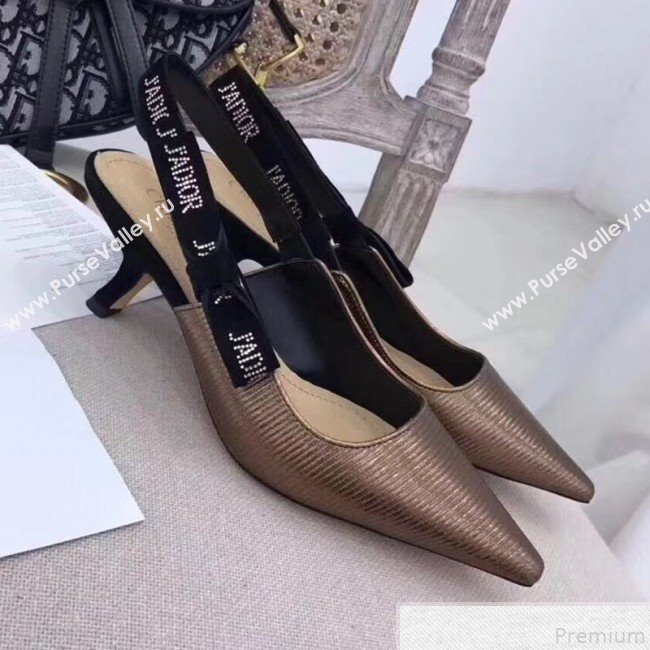 Dior JAdior Heel 6.5cm Slingback Pump Gold 2019 (DANN-9050761)