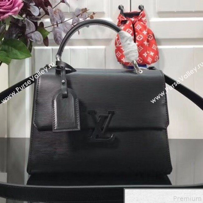 Louis Vuitton Grenelle PM Top Handle Bag in Epi Leather M53695 Black 2019 (KAIS-9050607)