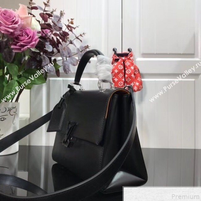 Louis Vuitton Grenelle PM Top Handle Bag in Epi Leather M53695 Black 2019 (KAIS-9050607)