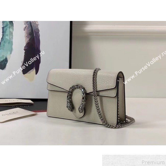 Gucci Dionysus Leather Super Mini Bag 476432 White   (LX-9050608)