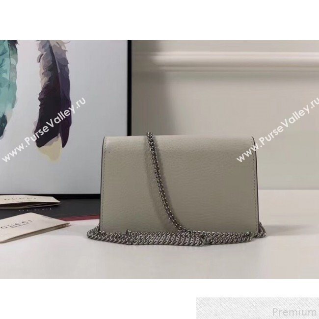 Gucci Dionysus Leather Super Mini Bag 476432 White   (LX-9050608)