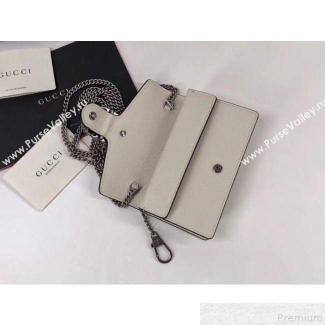 Gucci Dionysus Leather Super Mini Bag 476432 White   (LX-9050608)