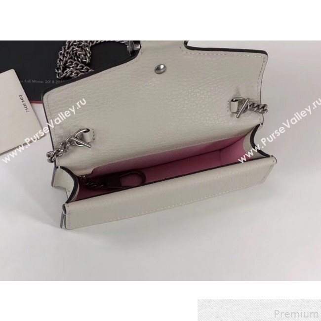 Gucci Dionysus Leather Super Mini Bag 476432 White   (LX-9050608)