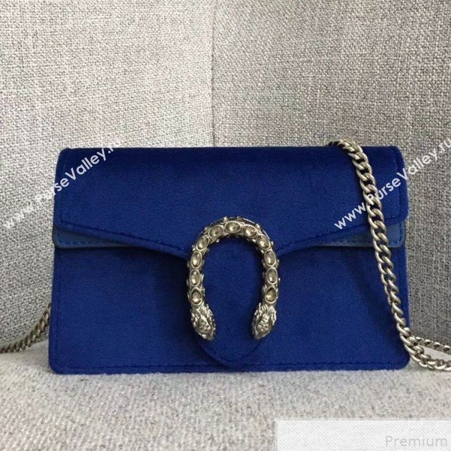 Gucci Dionysus Velvet Super Mini Bag 476432 Blue (SLP-9050610)