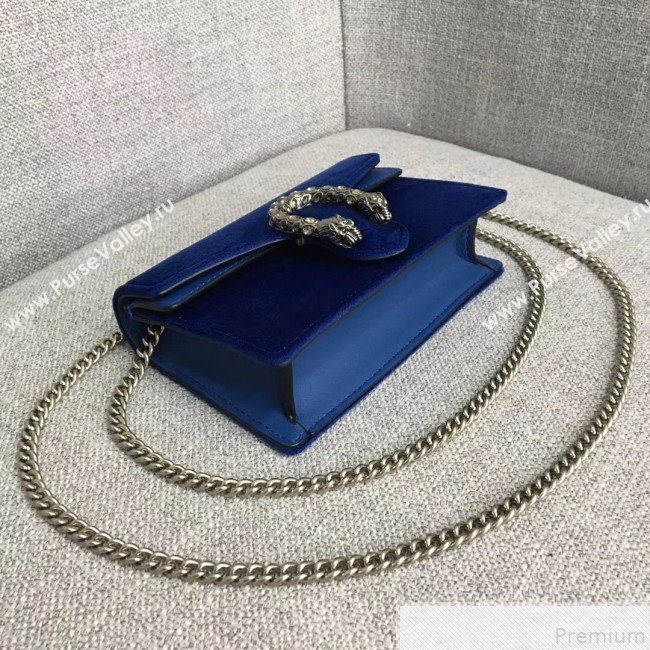 Gucci Dionysus Velvet Super Mini Bag 476432 Blue (SLP-9050610)