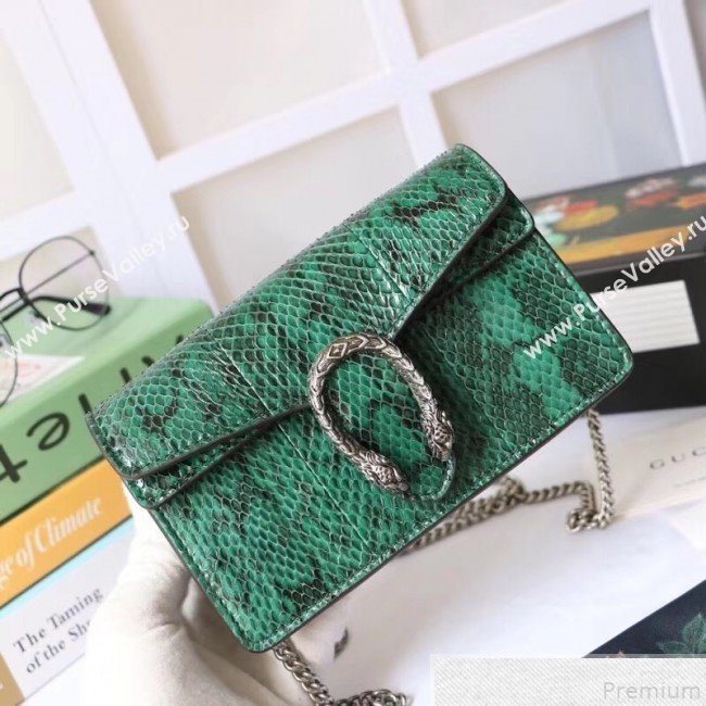 Gucci Dionysus Super Mini Snakeskin Bag 476432 Green 2019 (XYS-9050613)