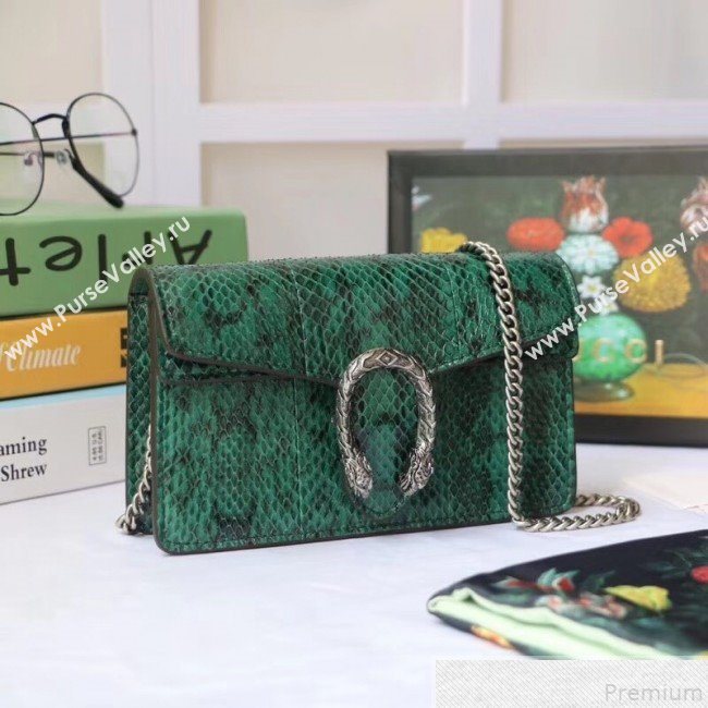 Gucci Dionysus Super Mini Snakeskin Bag 476432 Green 2019 (XYS-9050613)