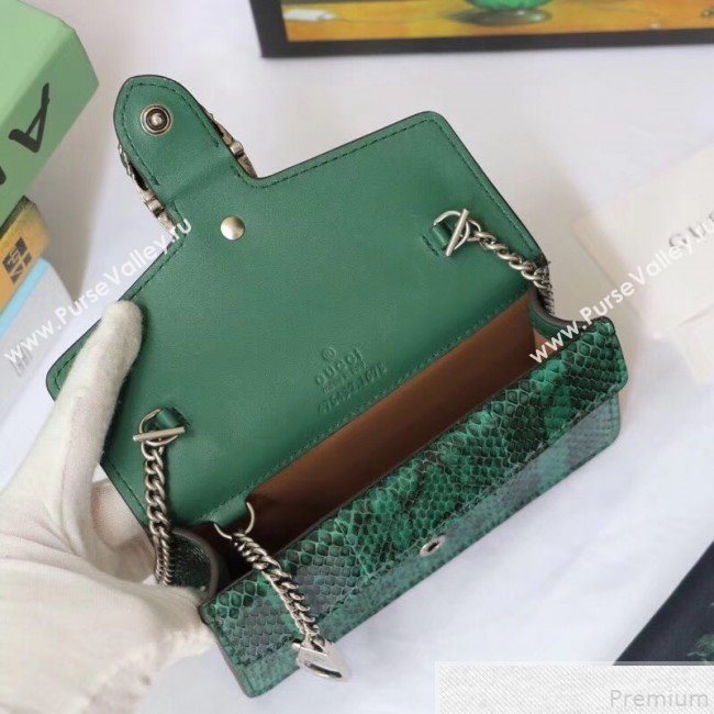 Gucci Dionysus Super Mini Snakeskin Bag 476432 Green 2019 (XYS-9050613)