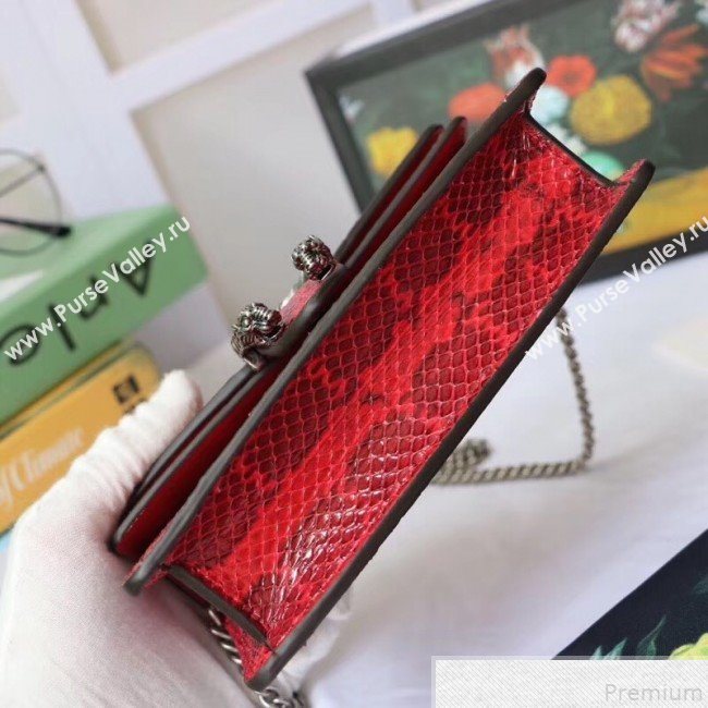 Gucci Dionysus Super Mini Snakeskin Bag 476432 Red 2019 (XYS-9050614)