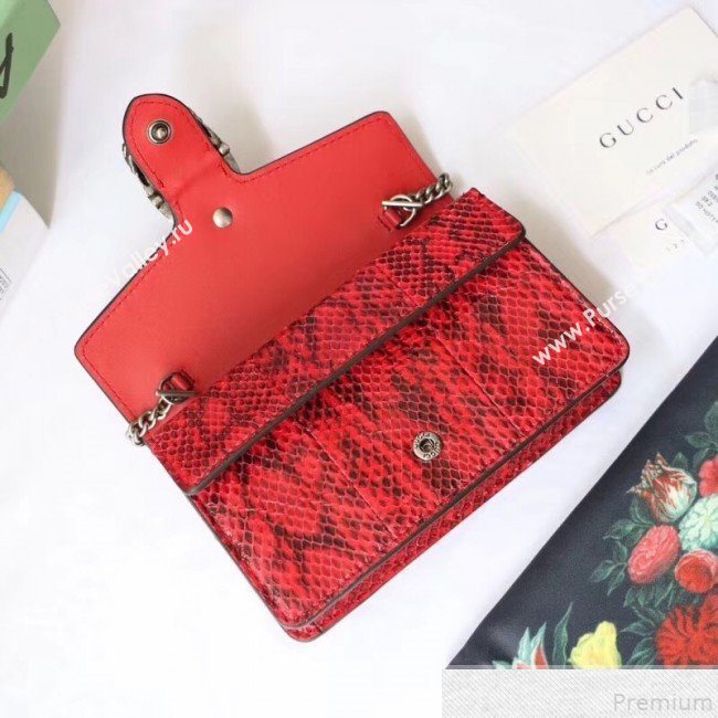 Gucci Dionysus Super Mini Snakeskin Bag 476432 Red 2019 (XYS-9050614)