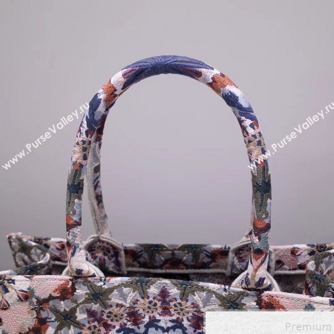 Dior Small Book Tote KaléiDiorscopic Embroidered Bag Pink/Multicolor 2019 (DMZ-9050711)