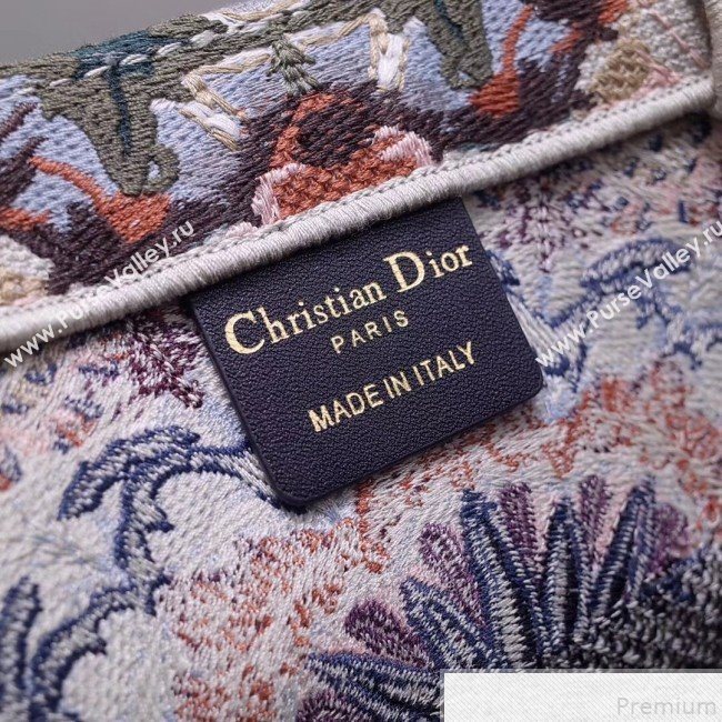 Dior Small Book Tote KaléiDiorscopic Embroidered Bag Pink/Multicolor 2019 (DMZ-9050711)