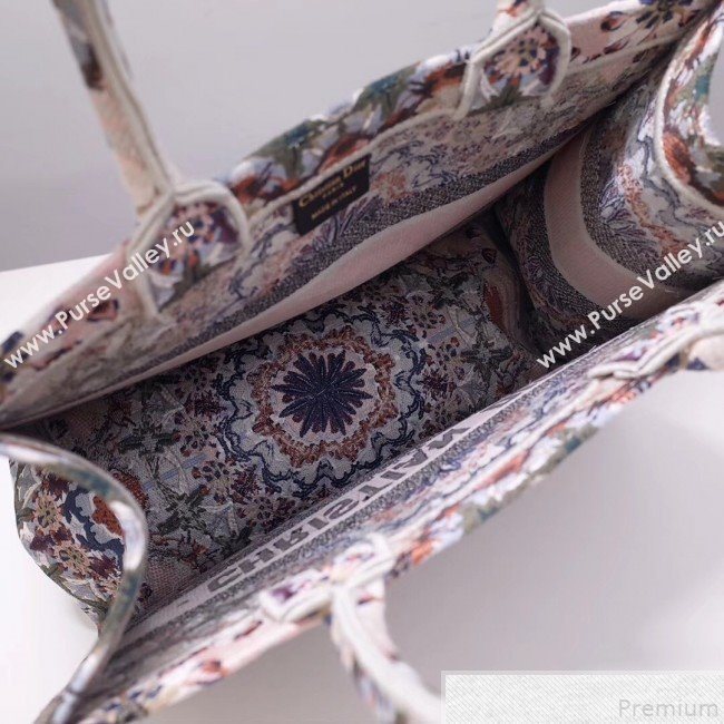 Dior Small Book Tote KaléiDiorscopic Embroidered Bag Pink/Multicolor 2019 (DMZ-9050711)