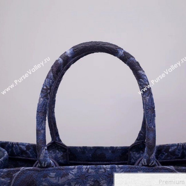 Dior Book Tote KaléiDiorscopic Embroidered Bag Navy Blue 2019 (DMZ-9050712)