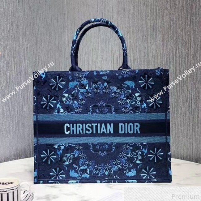 Dior Book Tote Blue KaléiDiorscopic Embroidered Bag 2019 (BFS-9050714)
