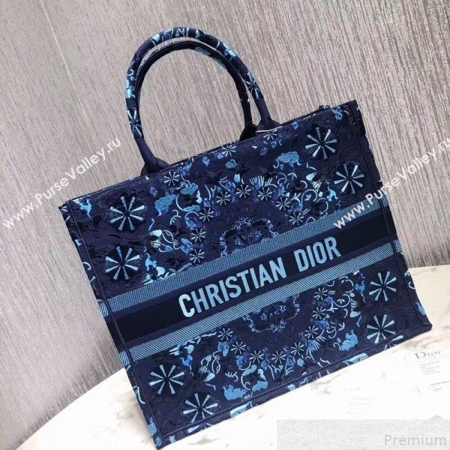 Dior Book Tote Blue KaléiDiorscopic Embroidered Bag 2019 (BFS-9050714)