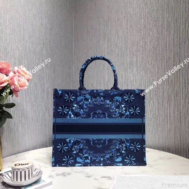 Dior Book Tote Blue KaléiDiorscopic Embroidered Bag 2019 (BFS-9050714)