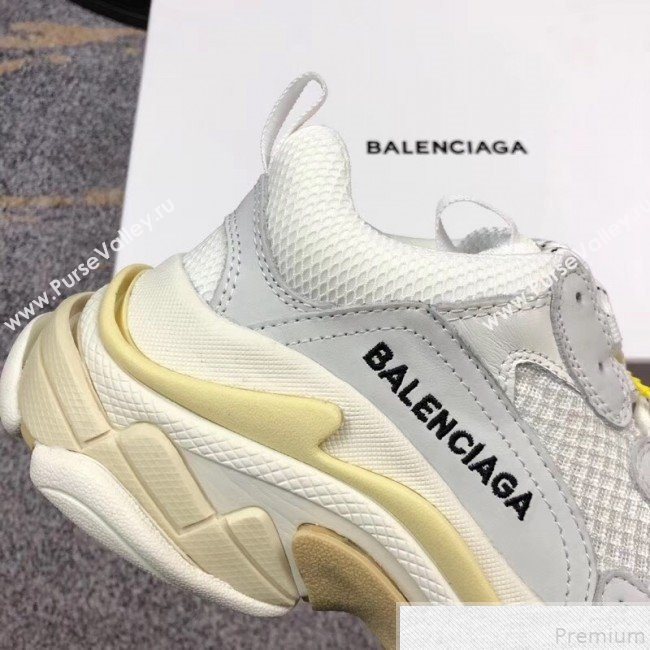 Balenciaga Triple S Sneakers White/Light Grey/Light Yellow (GD1054-9050802)