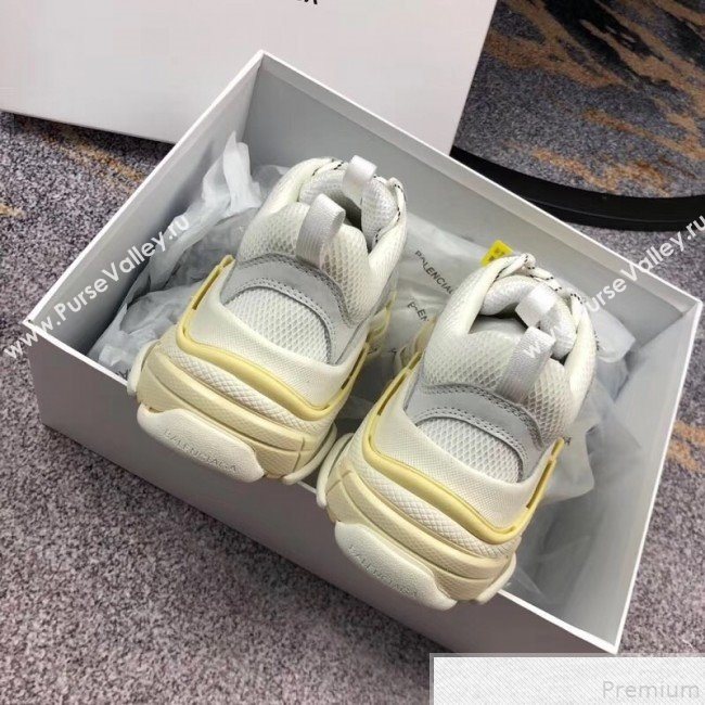 Balenciaga Triple S Sneakers White/Light Grey/Light Yellow (GD1054-9050802)