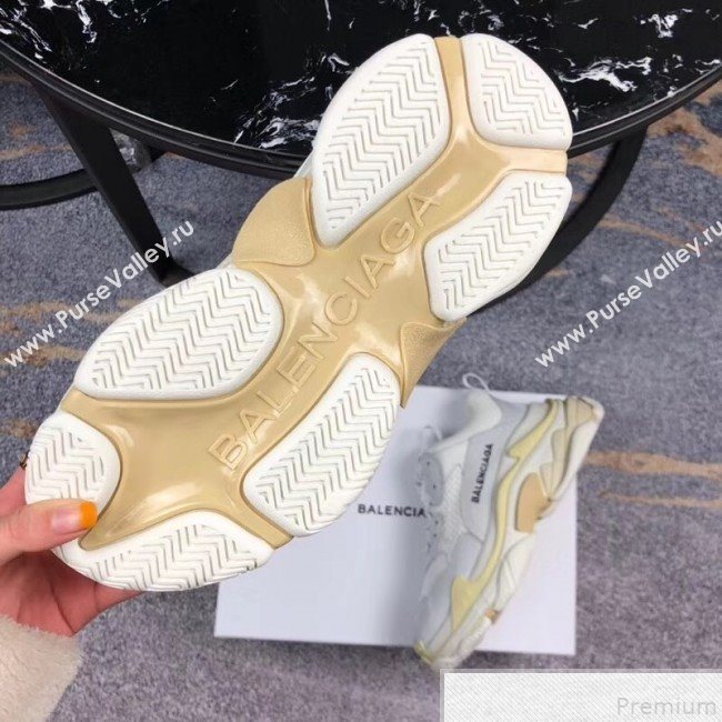 Balenciaga Triple S Sneakers White/Light Grey/Light Yellow (GD1054-9050802)