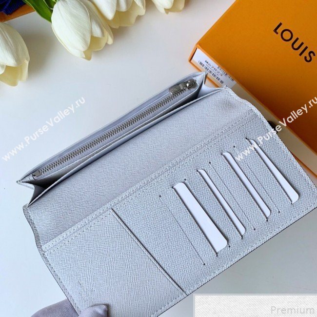 Louis Vuitton Travel Brazza Long Wallet in White Monogram Leather M67823 (FANG-9043033)