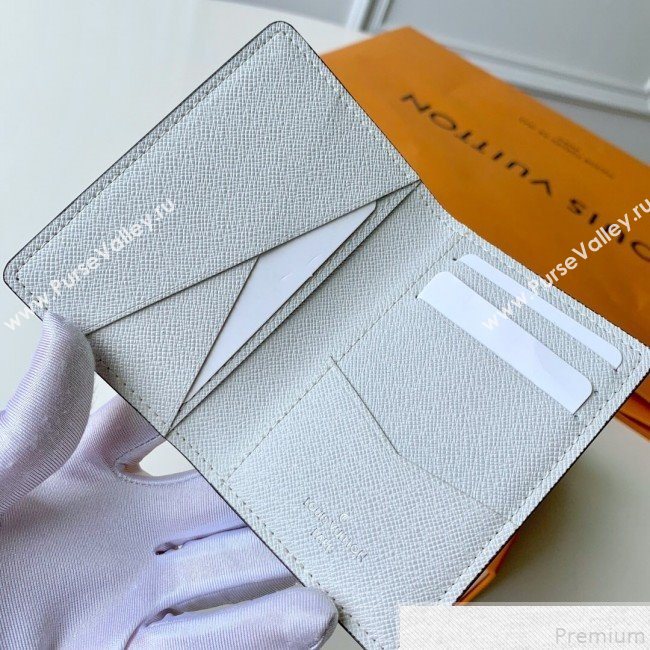 Louis Vuitton Travel Pocket Organizer Short Wallet in White Monogram Leather M67817 (FANG-9043031)