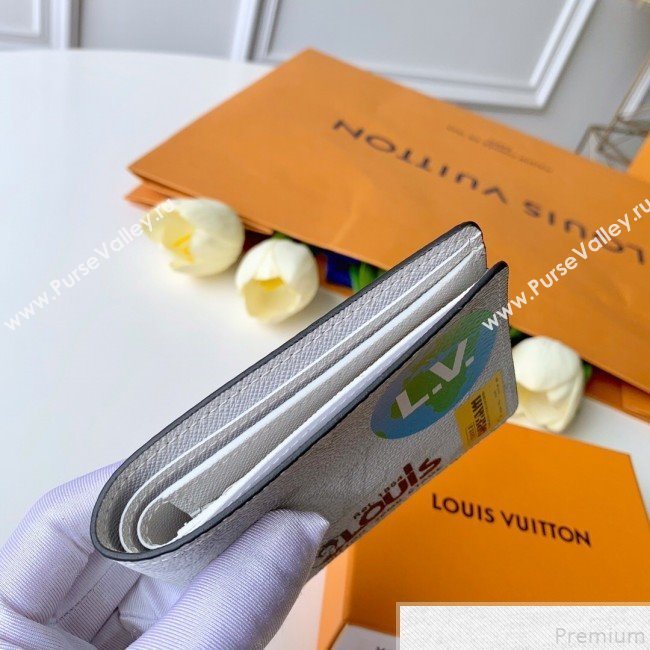 Louis Vuitton Travel Multiple Short Wallet in White Monogram Leather M67819 (FANG-9043032)