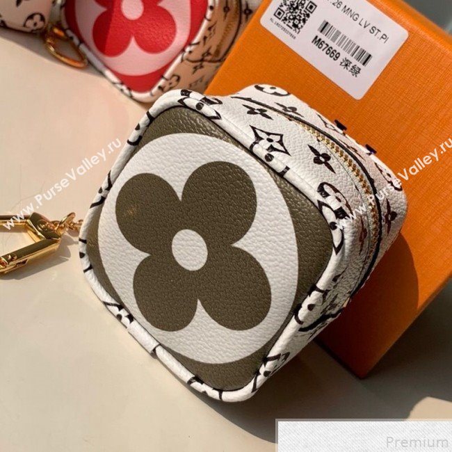 Louis Vuitton Giant Monogram Cube Coin Purse M67669 Khaki Green (KD-9043043)