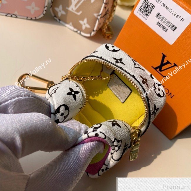 Louis Vuitton Giant Monogram Cube Coin Purse M67669 Yellow/Purple (KD-9043044)