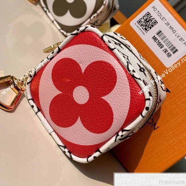 Louis Vuitton Giant Monogram Cube Coin Purse M67669 Pink/Red (KD-9043045)