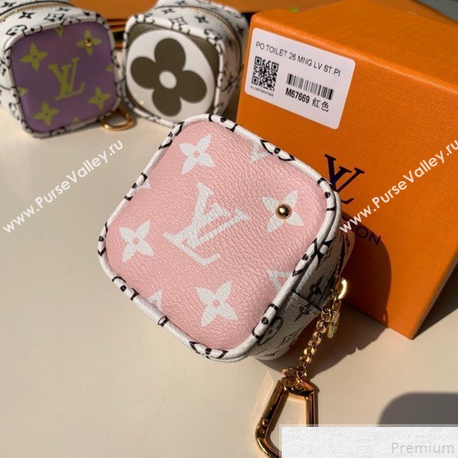 Louis Vuitton Giant Monogram Cube Coin Purse M67669 Pink/Red (KD-9043045)