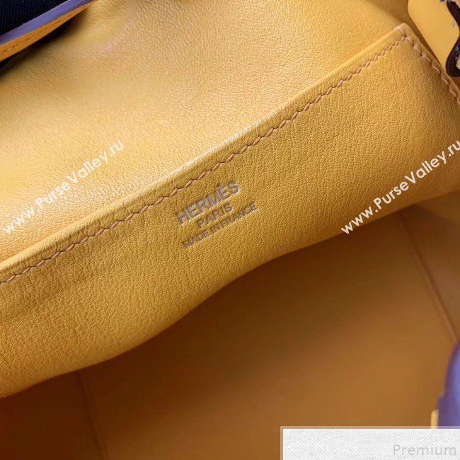 Hermes Licol Hermes 17 Bucket Bag Yellow 2019(Half Handmade)  (AMIN-9050702)
