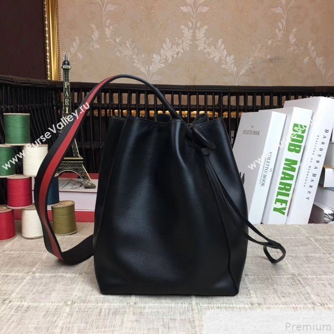 Hermes Licol Hermes 17 Bucket Bag Black 2019(Half Handmade)  (AMIN-9050704)