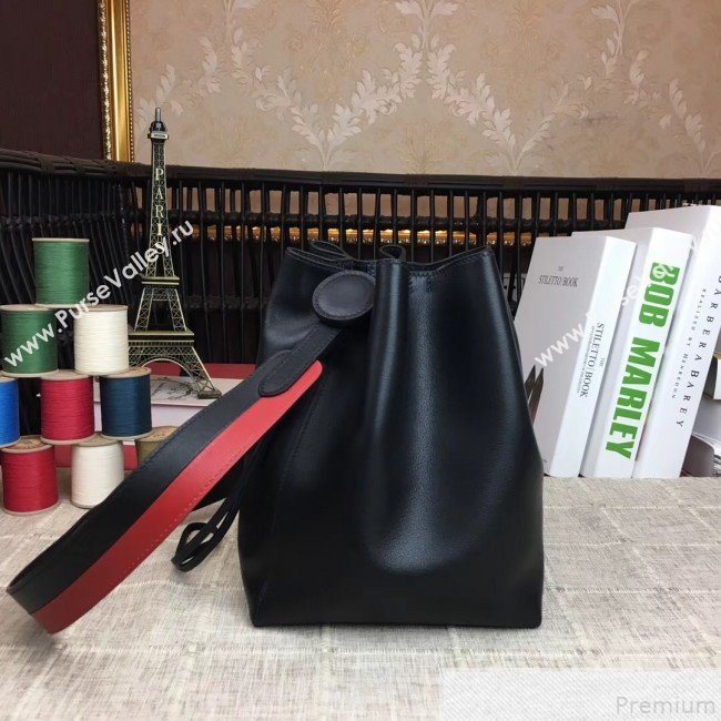 Hermes Licol Hermes 17 Bucket Bag Black 2019(Half Handmade)  (AMIN-9050704)