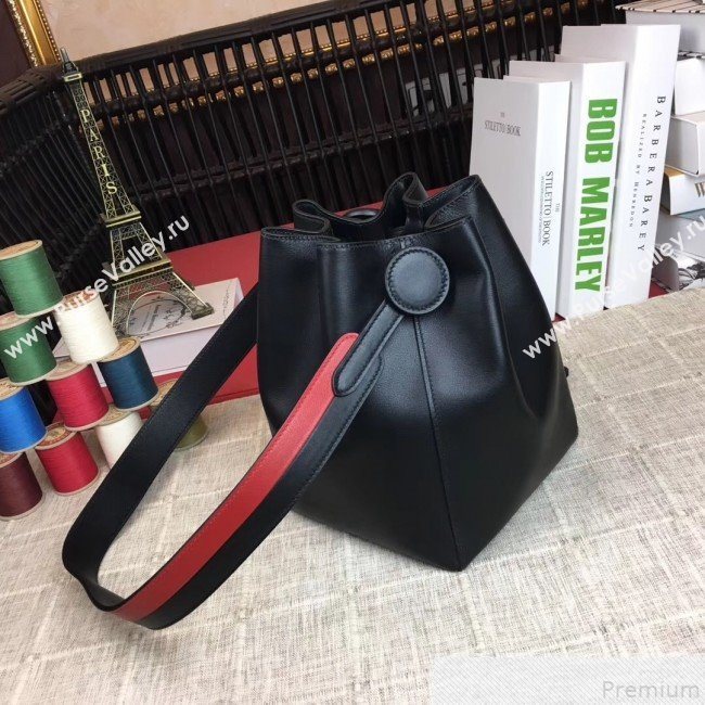 Hermes Licol Hermes 17 Bucket Bag Black 2019(Half Handmade)  (AMIN-9050704)