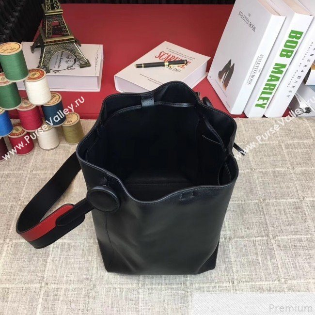 Hermes Licol Hermes 17 Bucket Bag Black 2019(Half Handmade)  (AMIN-9050704)