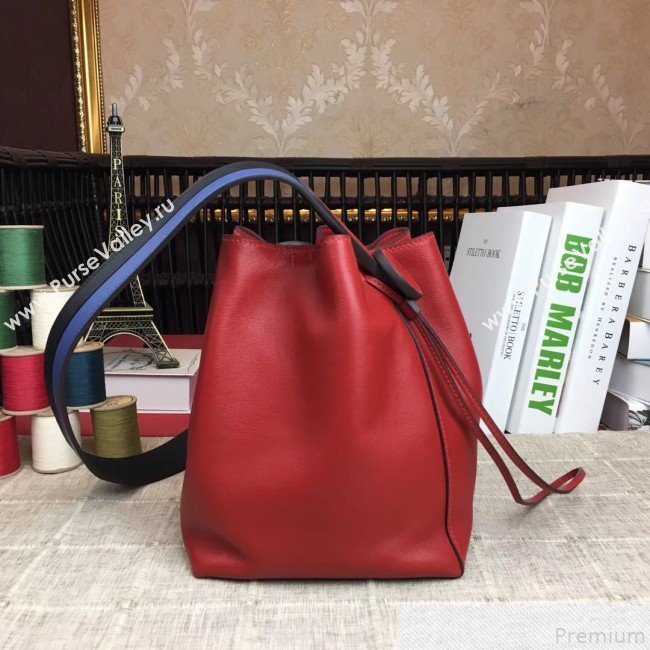 Hermes Licol Hermes 17 Bucket Bag Red 2019(Half Handmade)  (AMIN-9050705)
