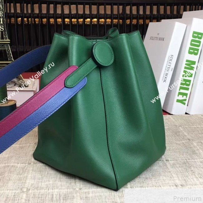 Hermes Licol Hermes 17 Bucket Bag Green 2019(Half Handmade)  (AMIN-9050707)