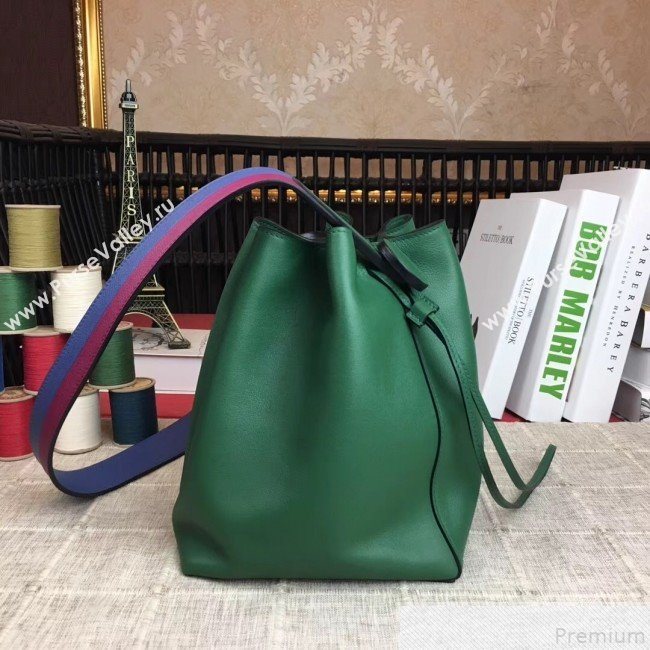 Hermes Licol Hermes 17 Bucket Bag Green 2019(Half Handmade)  (AMIN-9050707)