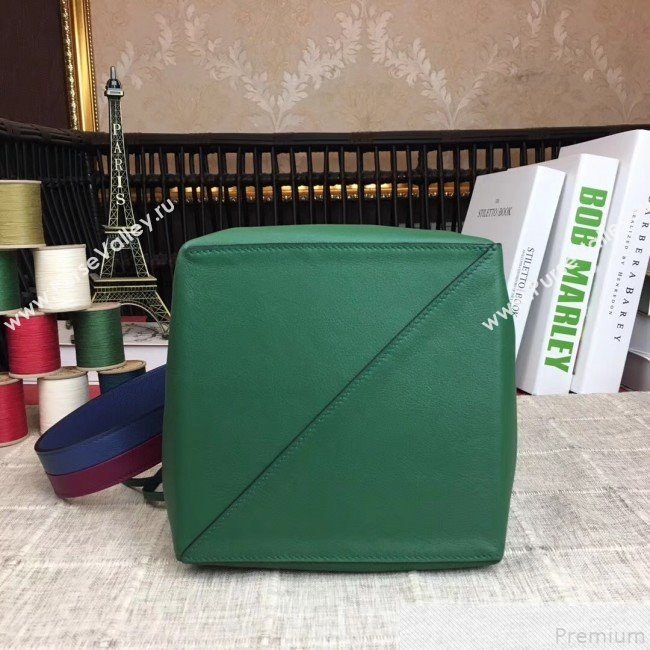 Hermes Licol Hermes 17 Bucket Bag Green 2019(Half Handmade)  (AMIN-9050707)