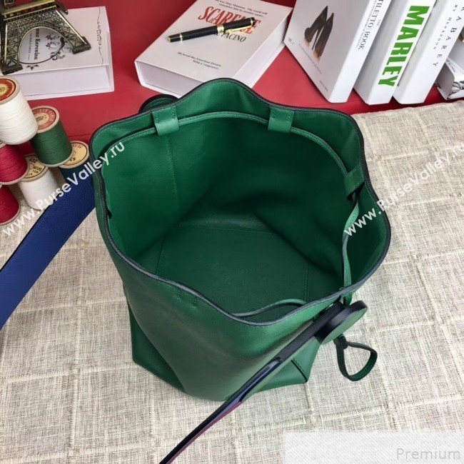 Hermes Licol Hermes 17 Bucket Bag Green 2019(Half Handmade)  (AMIN-9050707)