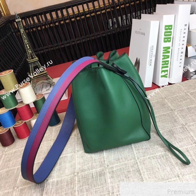 Hermes Licol Hermes 17 Bucket Bag Green 2019(Half Handmade)  (AMIN-9050707)