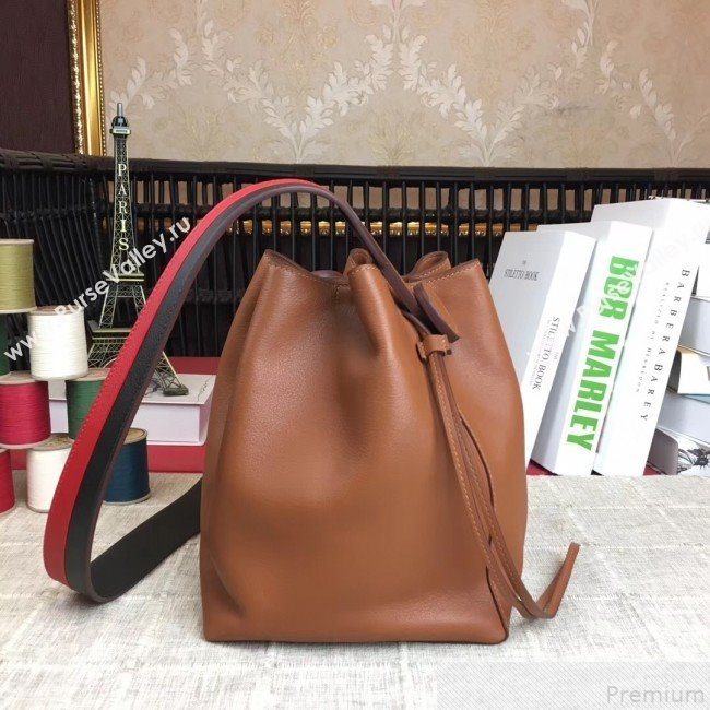 Hermes Licol Hermes 17 Bucket Bag Brown 2019(Half Handmade)  (AMIN-9050709)