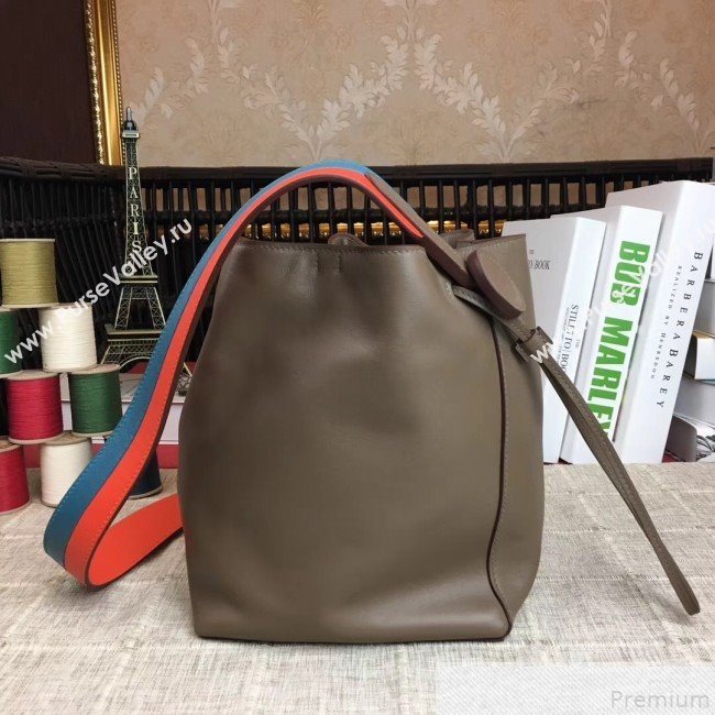 Hermes Licol Hermes 17 Bucket Bag Grey 2019(Half Handmade)  (AMIN-9050710)