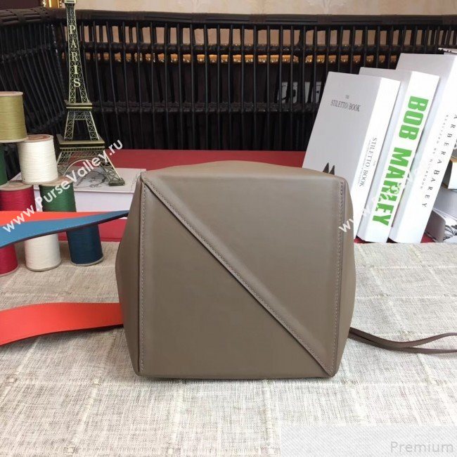 Hermes Licol Hermes 17 Bucket Bag Grey 2019(Half Handmade)  (AMIN-9050710)