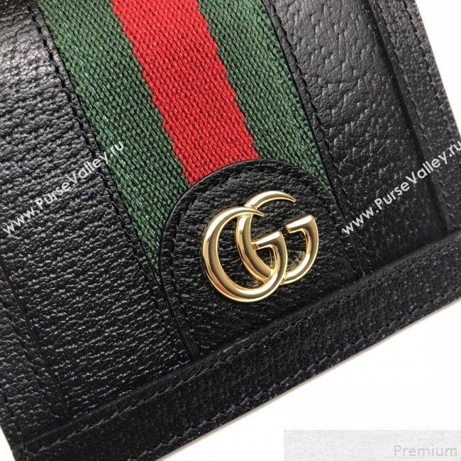 Gucci Ophidia Card Case Wallet 523155 Black (DLH50717)