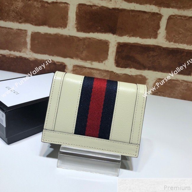 Gucci Ophidia Card Case Wallet 523155 White  (DLH50716)
