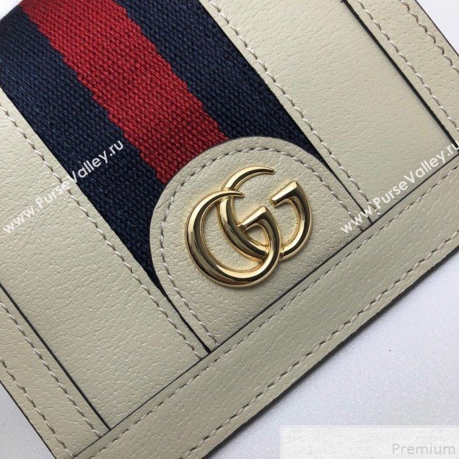 Gucci Ophidia Card Case Wallet 523155 White  (DLH50716)