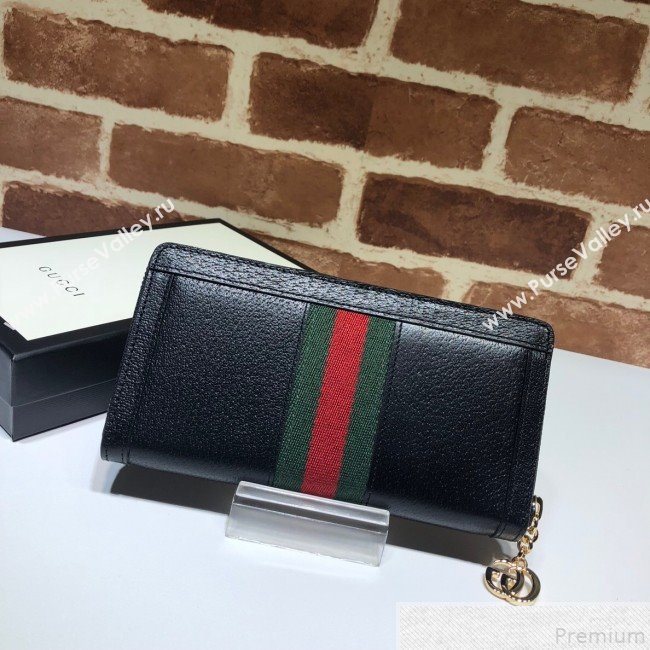 Gucci Ophidia Zip Around Wallet 523154 Black (DLH50720)