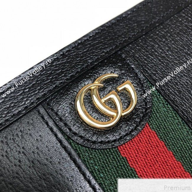 Gucci Ophidia Zip Around Wallet 523154 Black (DLH50720)